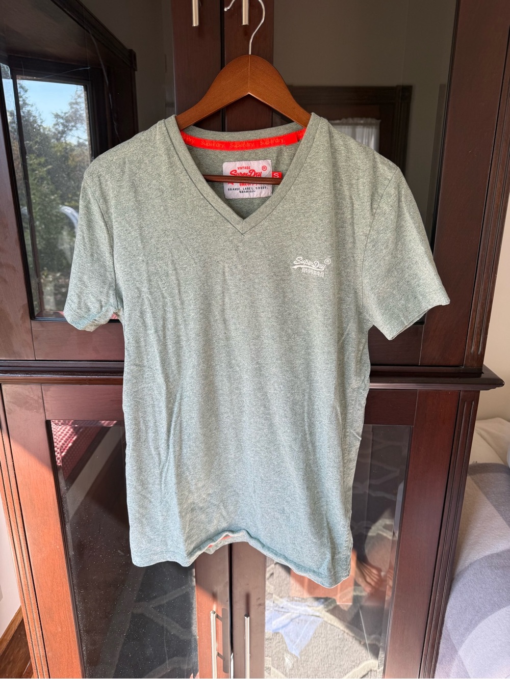 Superdry Men's Heather Sage V-Neck Tee